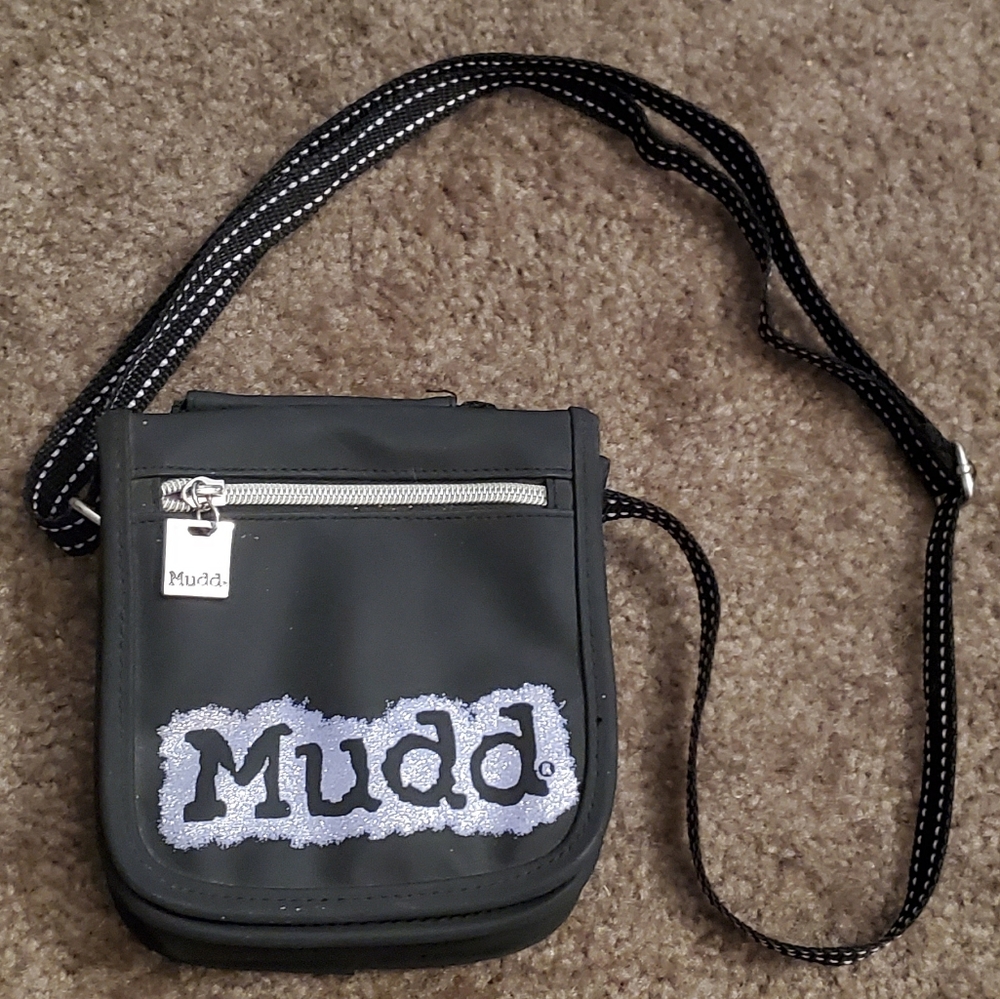 Y2K MUDD black & lilac accented cross body purse